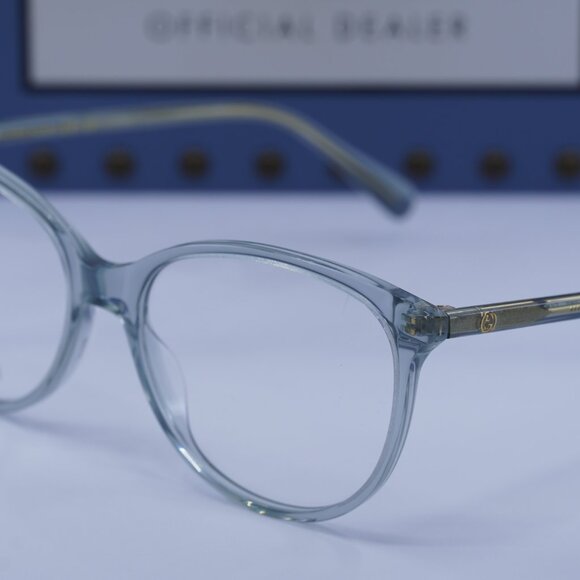 Gucci GG0550O 018 Cat Eye 53mm Eyeglasses - Transparent Grey - Picture 5 of 11